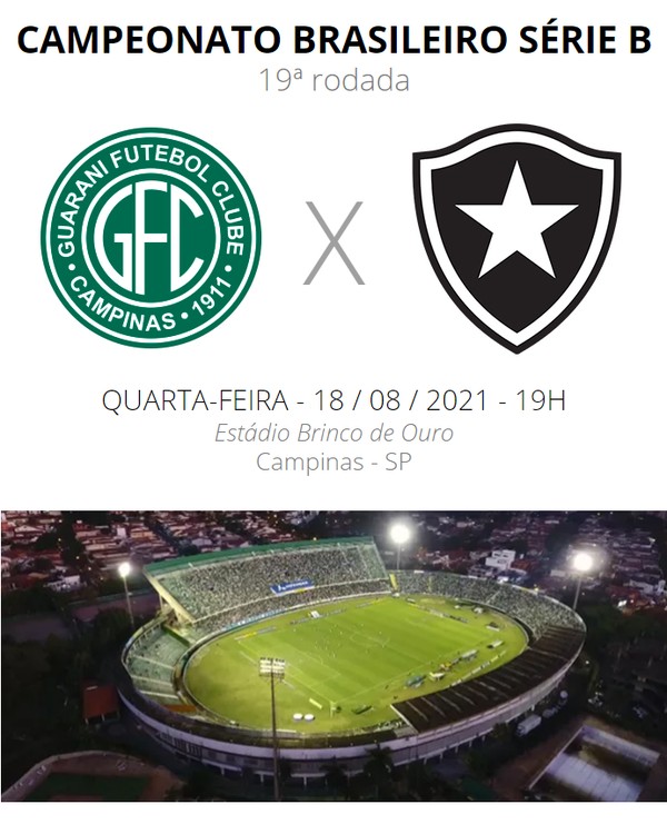 Botafogo x Guarani: veja onde assistir, escalações, desfalques e arbitragem, brasileirão série b