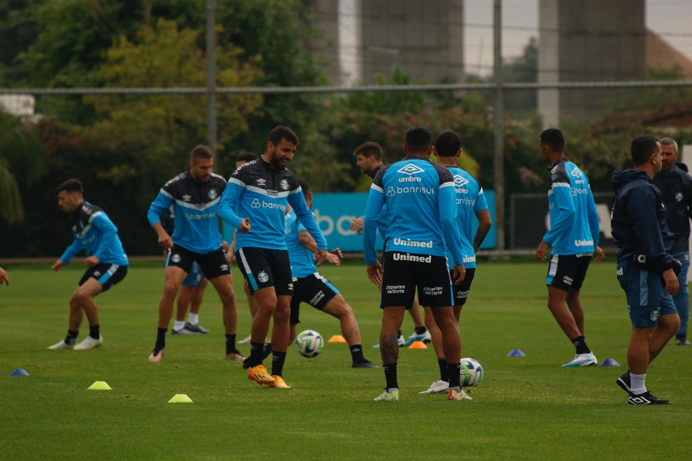 Grêmio treina de olho no Gre-Nal — Foto: João Victor Teixeira