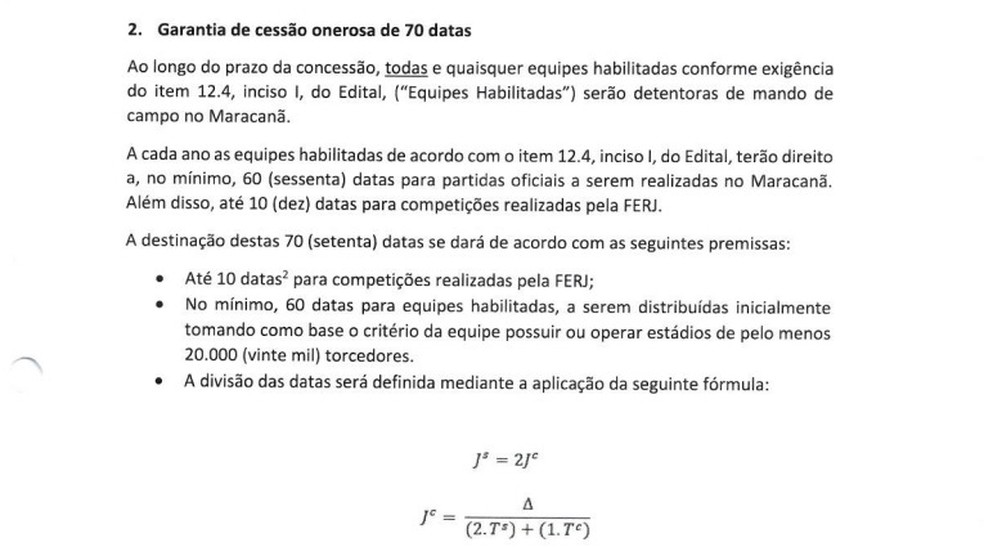 Arena 360 não apresentou documento comprobatório de clubes para atuarem no Maracanã — Foto: Reprodução
