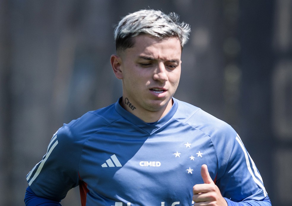 Barreal durante treino do Cruzeiro — Foto: Gustavo Aleixo/Cruzeiro