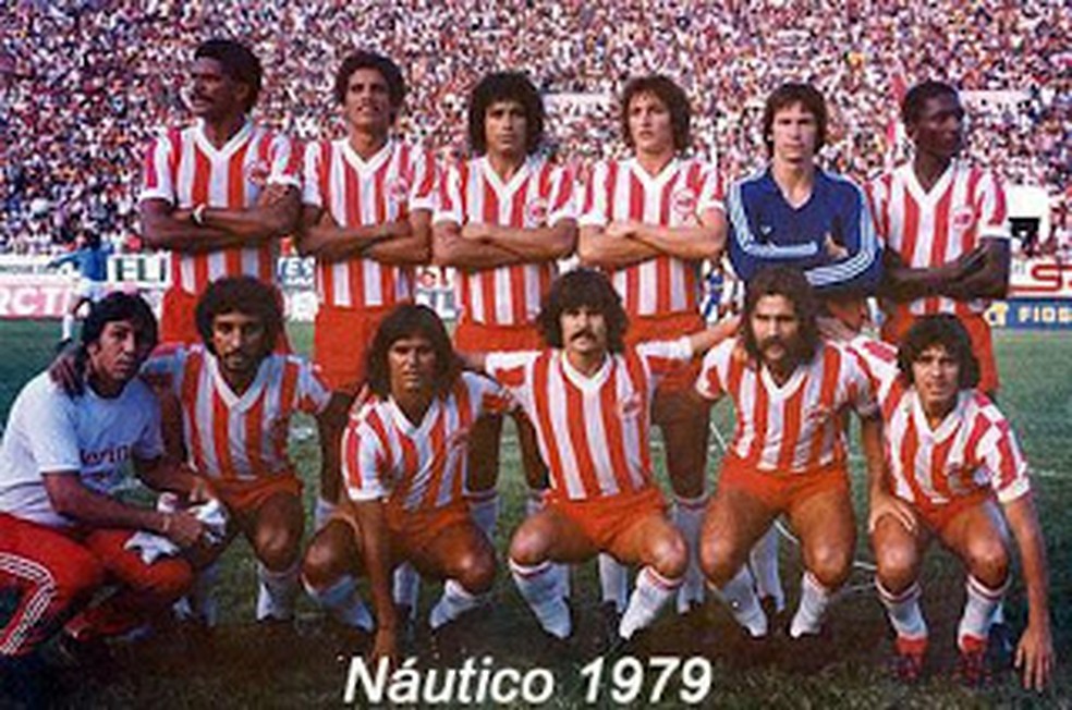 O Náutico de 1979, um dos 30 times nordestinos que disputaram o Brasileirão daquele ano — Foto: Reprodução