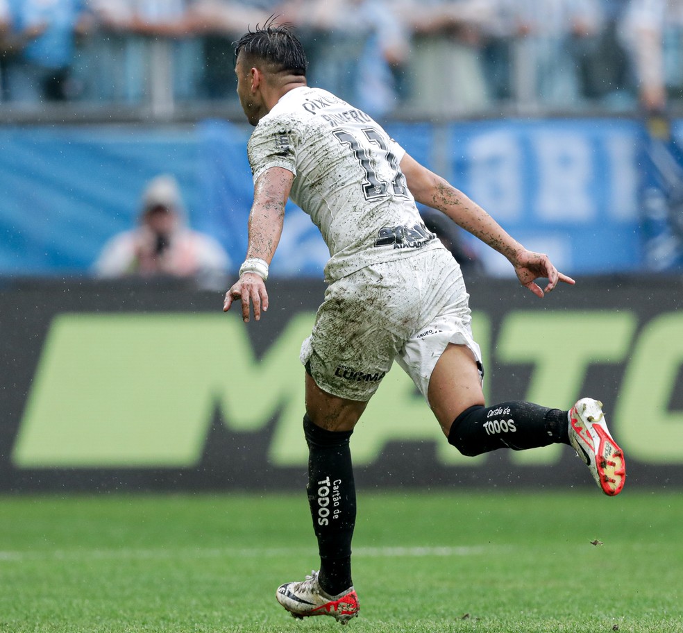 Romero comemora gol do Corinthians sobre o Grêmio — Foto: Rodrigo Coca / Ag.Corinthians
