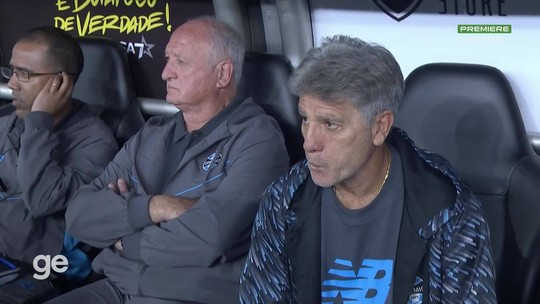Histórico! Felipão e Renato ficam juntos no banco em jogo contra o Botafogo; veja vídeo