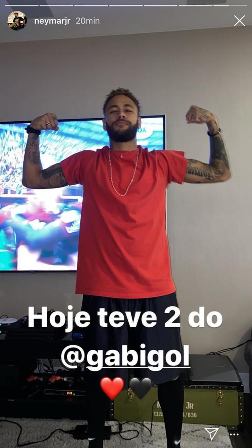 Neymar posta na final da Libertadores de 2019 — Foto: Reprodução/Instagram