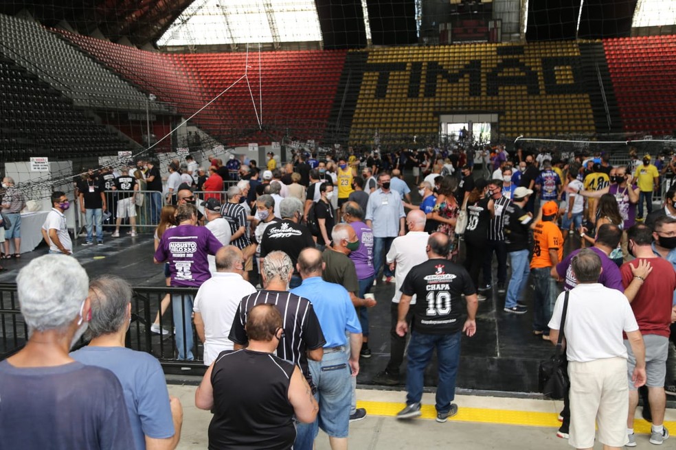 Em 2020, eleição movimentou o Parque São Jorge e elegeu Duilio Monteiro Alves presidente do clube — Foto: José Manoel Idalgo/Agência Corinthians