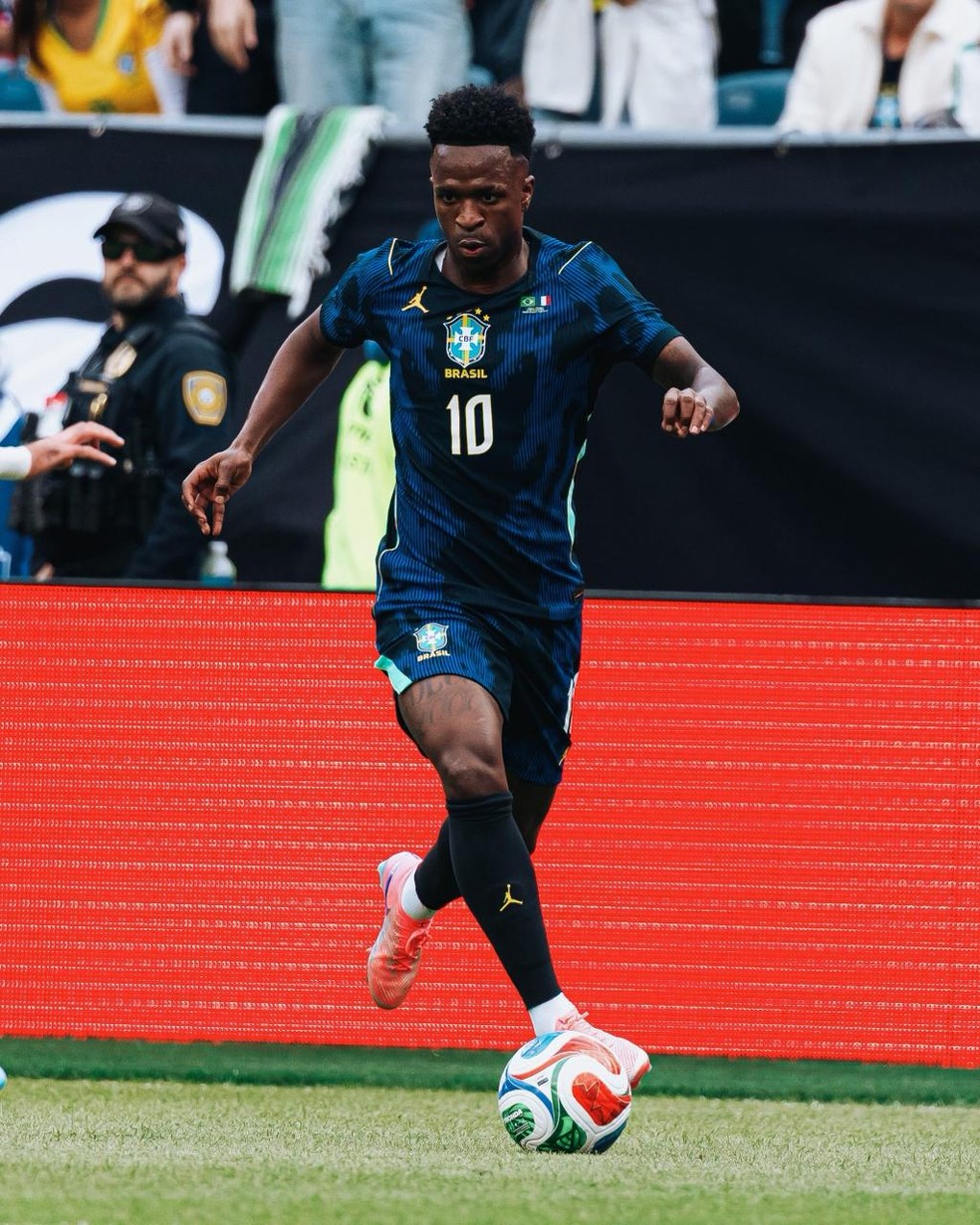 Vini Jr. em Brasil x França — Foto: Jonathan Guimarães / One9content