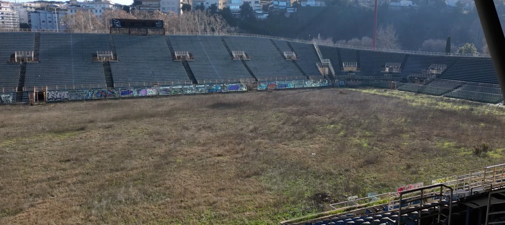 Estádio Flaminio, em Roma, está abandonado e pode ser revitalizado pela Lazio — Foto: Reprodução
