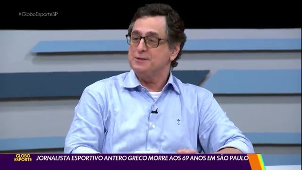 Jornalista esportivo Antero Greco morre aos 60 anos em São Paulo