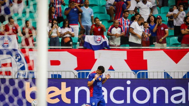 Lucho Rodríguez comemora gol pelo Bahia
