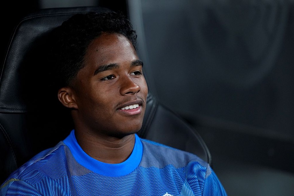 Endrick disputou apenas três jogos pelo Real Madrid nesta temporada 2025/26 — Foto: Getty Images