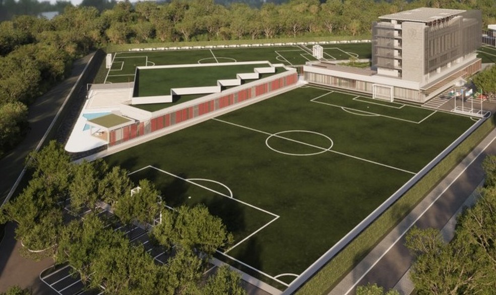 Projeto da reforma do CT Carlos Castilho — Foto: Reprodução