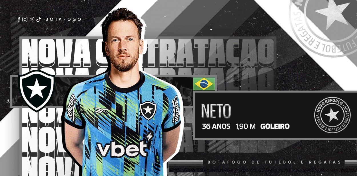 Botafogo anuncia a contratação do goleiro Neto