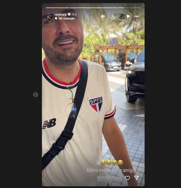 Neymar provoca amigo são-paulino e brinca sobre jogos contra o Tricolor