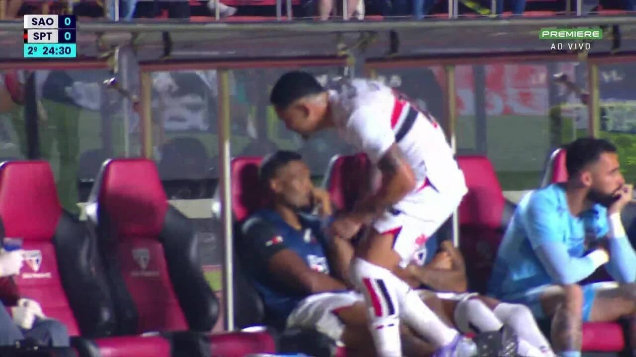 QUAL SUA OPINIÃO? Luciano demonstra frustração ao ser substituído no banco de reservas do São Paulo
