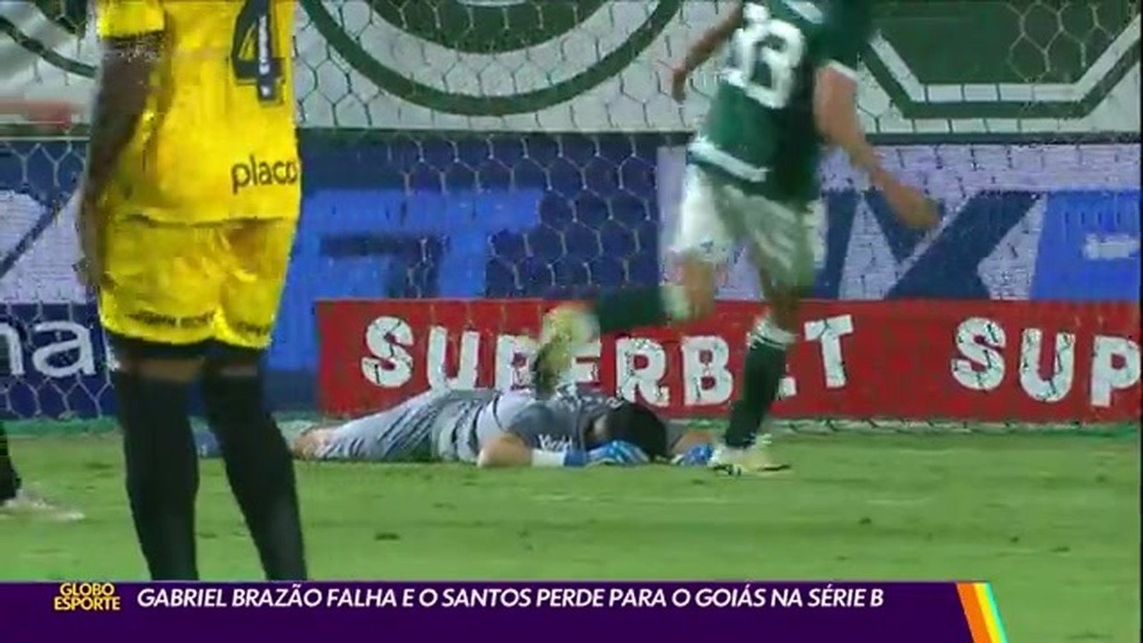 Gabriel Brazão falha e o Santos perde para o Goiás na Série B