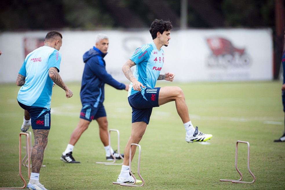 Pedro em treino do Flamengo na ltima sexta-feira  Foto: Adriano Fontes / Flamengo