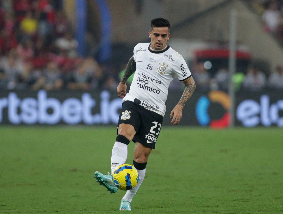 Fagner na final contra o Flamengo — Foto: Rodrigo Coca/Ag. Corinthians