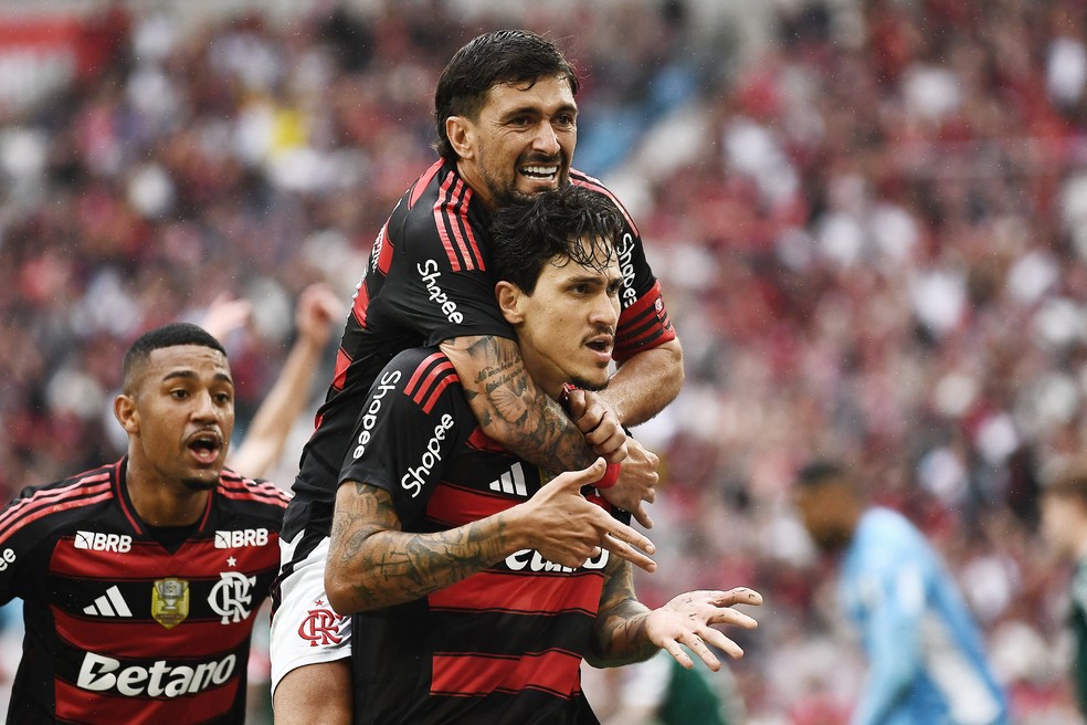 Pedro e Arrascaeta - Flamengo x Palmeiras - Brasileiro - Maracan  Foto: Andr Duro