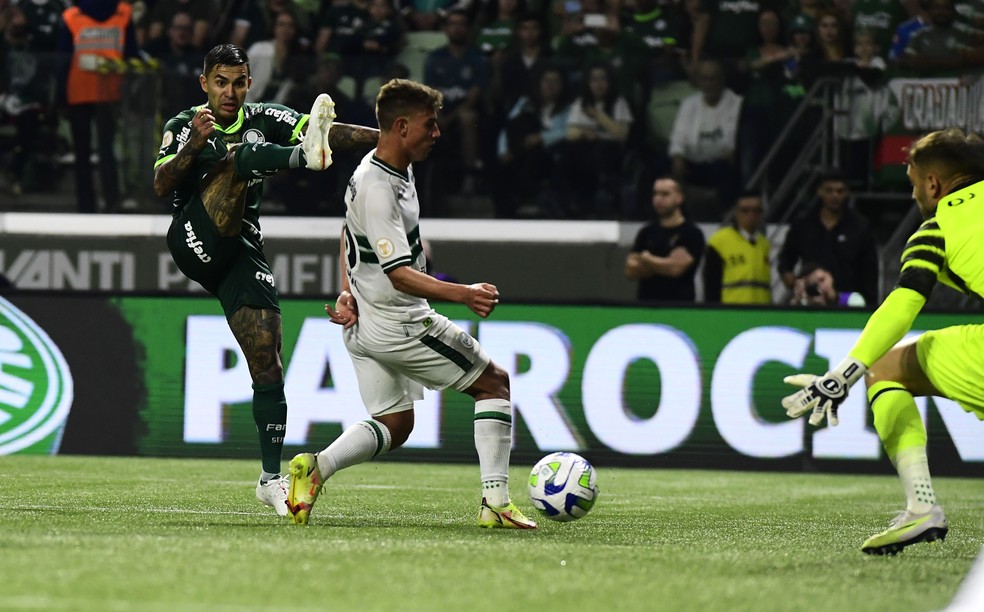 Dudu durante a partida entre Palmeiras e Coritiba � Foto: Marcos Ribolli