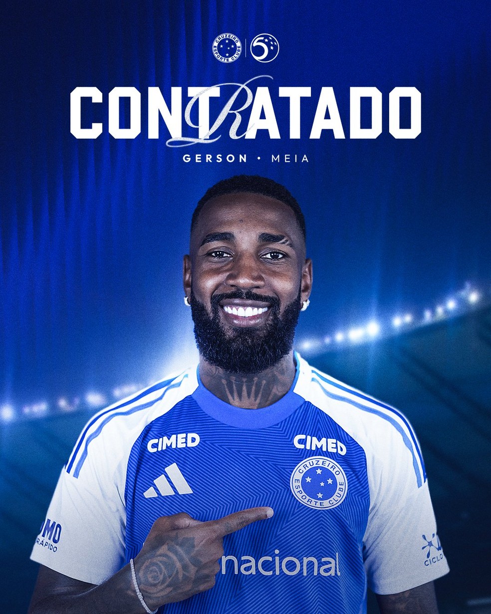 Cruzeiro anuncia a contração de Gerson — Foto: Divulgação