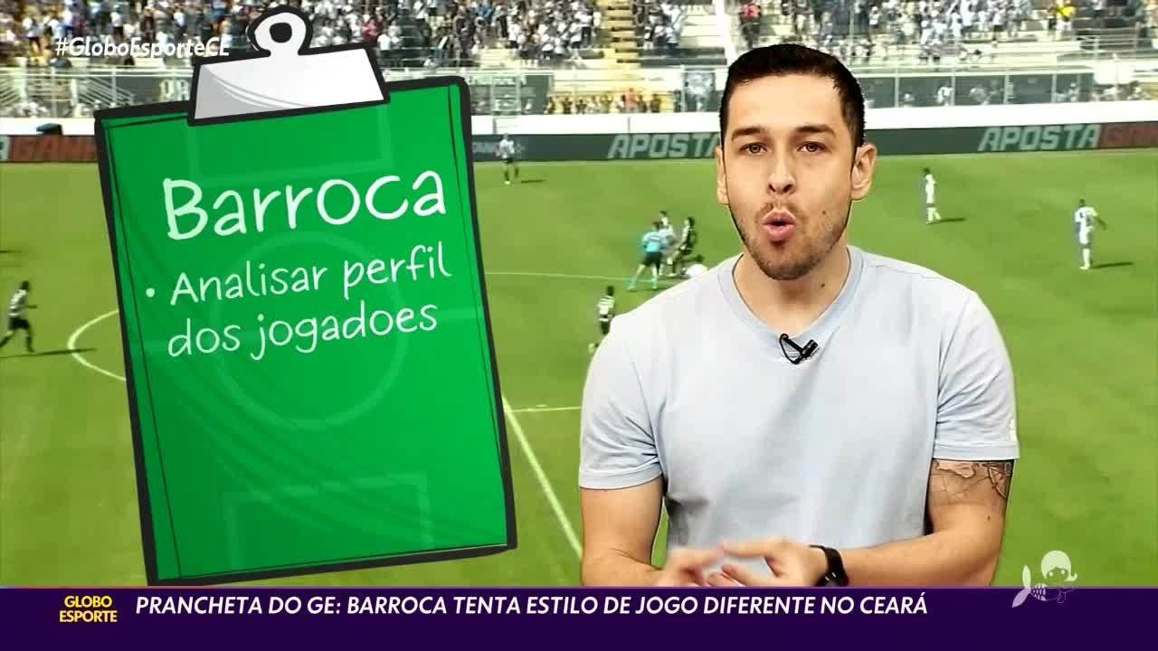 Prancheta do GE: Barroca tenta estilo de jogo diferente no Ceará