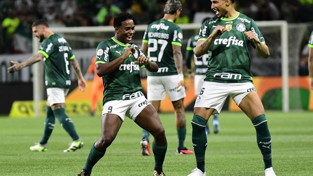 Palmeiras x América-MG, Endrick e Murilo comemoram gol