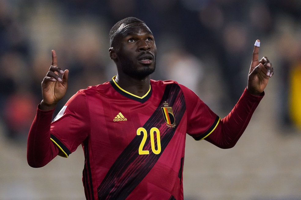 Benteke em jogo da Bélgica em 2021 — Foto: Getty Images