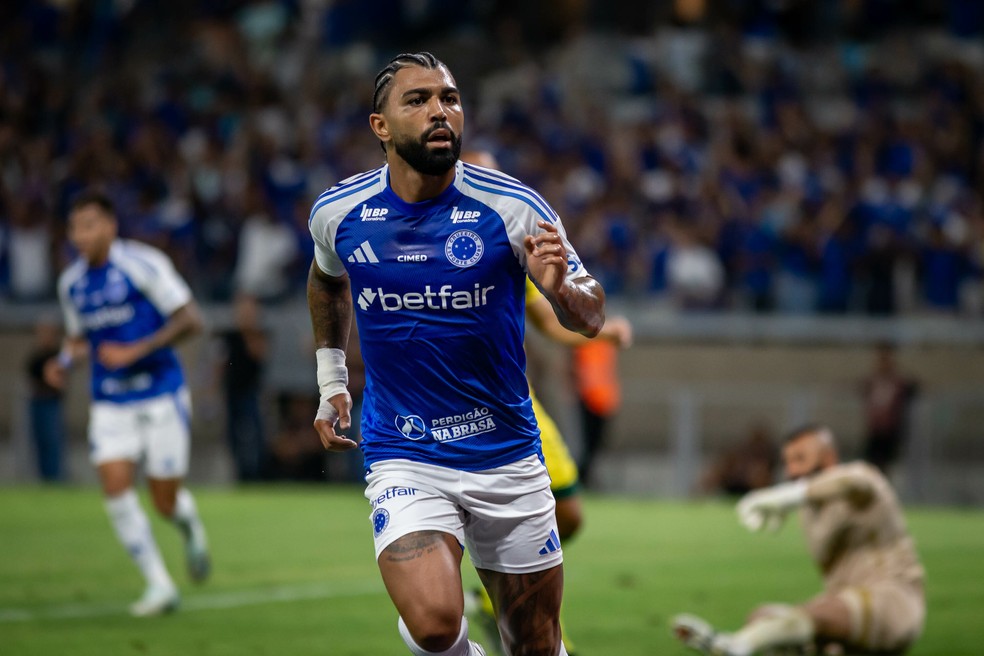 Gabigol em Cruzeiro x Mirassol — Foto: Fernando Moreno/AGIF