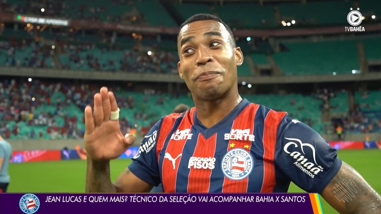 Jean Lucas, do Bahia, comemora convocação para a Seleção