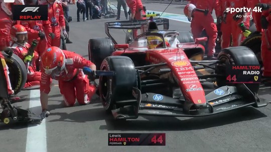 Hamilton atropela mecânico em pit stop, e Ferrari é multada em R$ 175 mil; veja vídeo