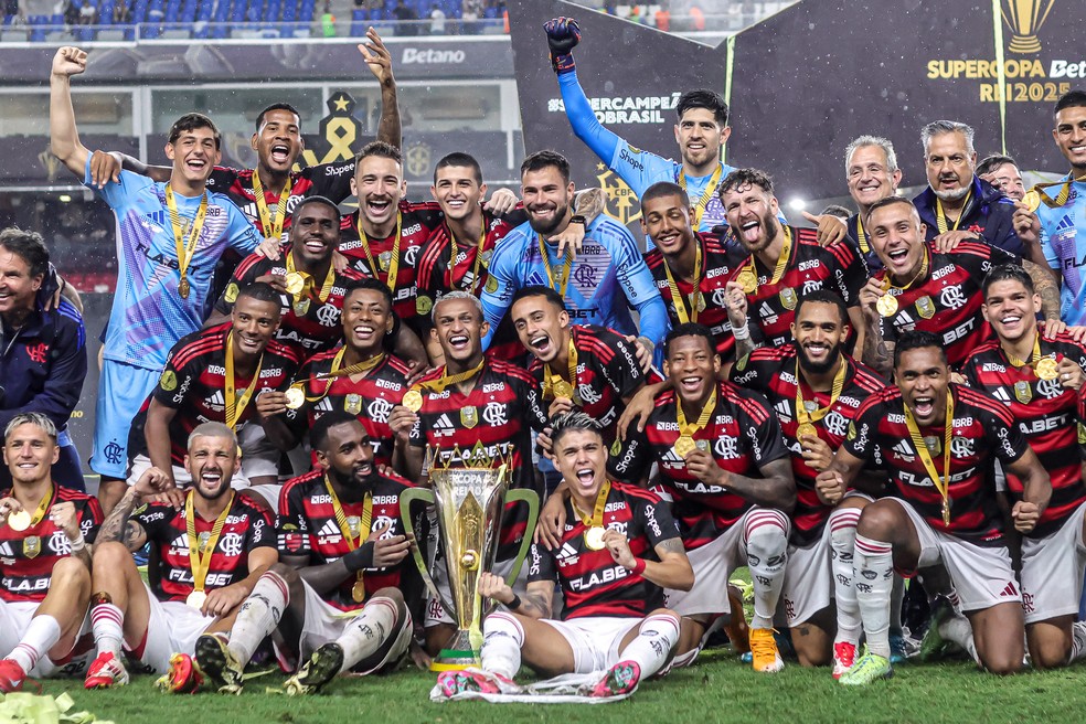 Flamengo campeão da Supercopa do Brasil 2025 — Foto: Fernando Torres/AGIF