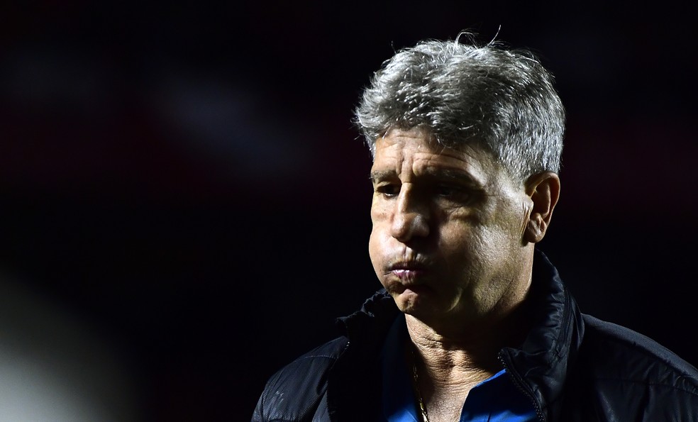 Renato Portaluppi na derrota do Grêmio para o São Paulo — Foto: Marcos Ribolli