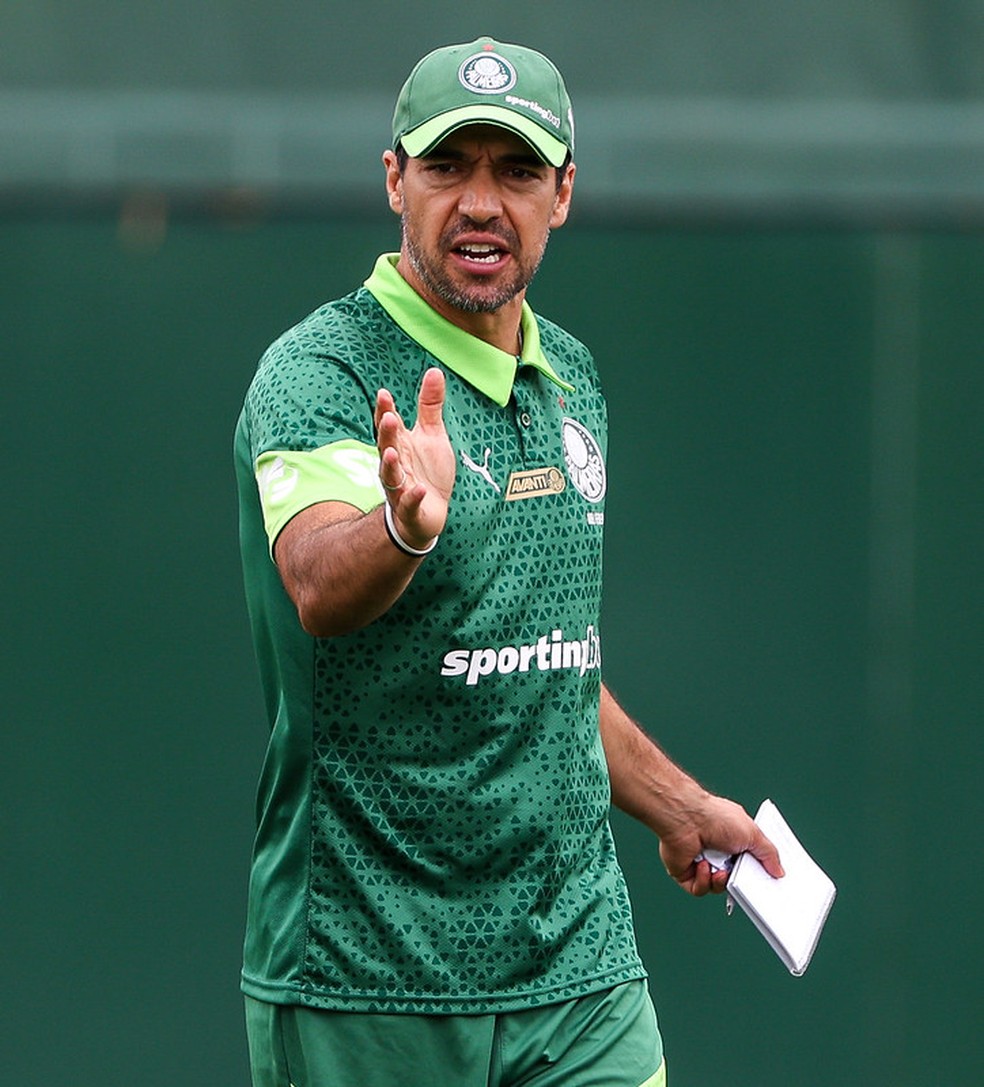 Abel Ferreira comanda treino no Palmeiras — Foto: Cesar Greco / Palmeiras