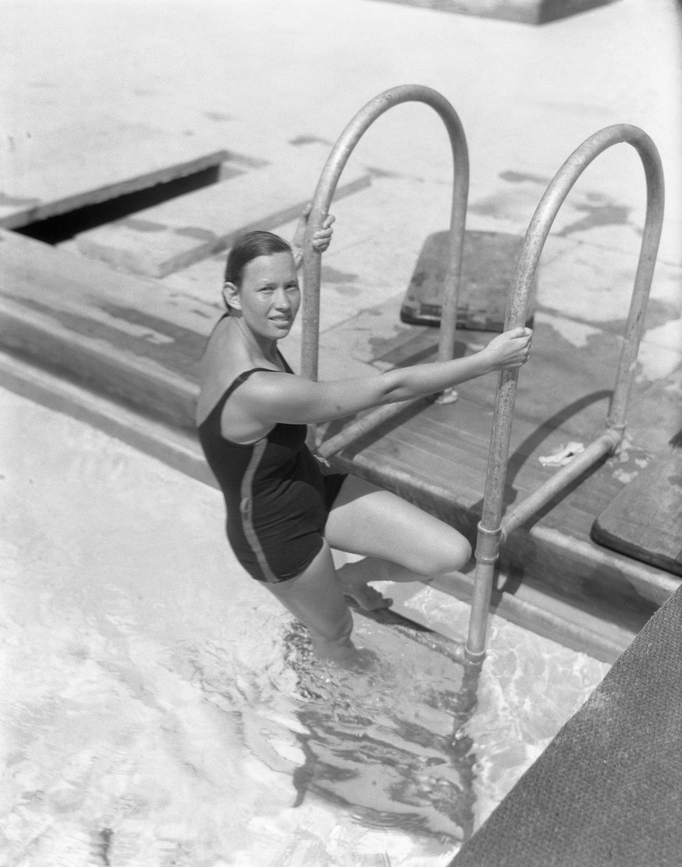 Maria Lenk foi a primeira mulher sul-americana a competir nos Jogos Olímpicos, em Los Angeles 1932 — Foto: Getty Images