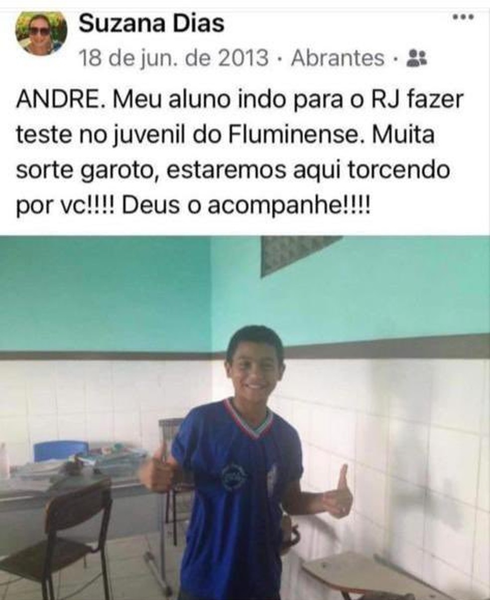 Ex-professora de André vibra com chegada do volante do Fluminense a Seleção | fluminense | ge