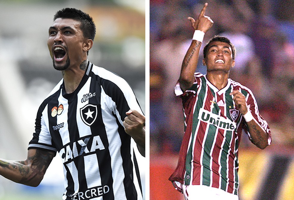 Kieza nas passagens por Botafogo e Fluminense — Foto: ge.globo