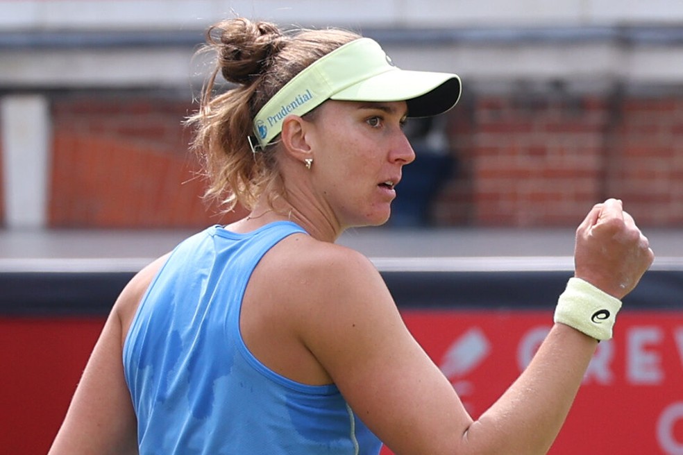 Bia Haddad vibra com ponto em Queen's — Foto: HSBC Championships/Divulgação