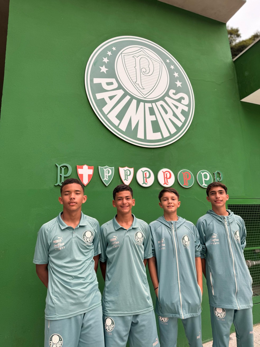 Por ordem: Murilo, Kayky, Miguel e Davi, joias paraibanas do Palmeiras ? Foto: Divulgação / Lucas Barros