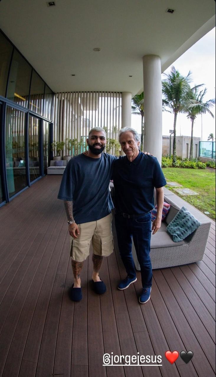 Protagonistas do Flamengo em 2019, Jorge Jesus e Gabigol se reencontram no Rio