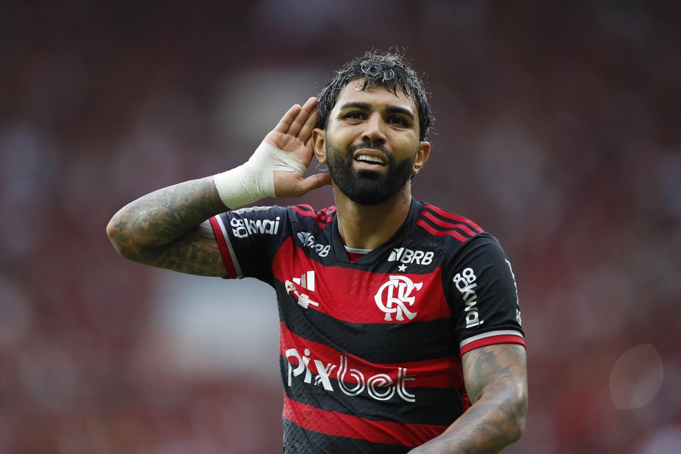 Gabigol em Flamengo x Atlético-MG — Foto: André Durão