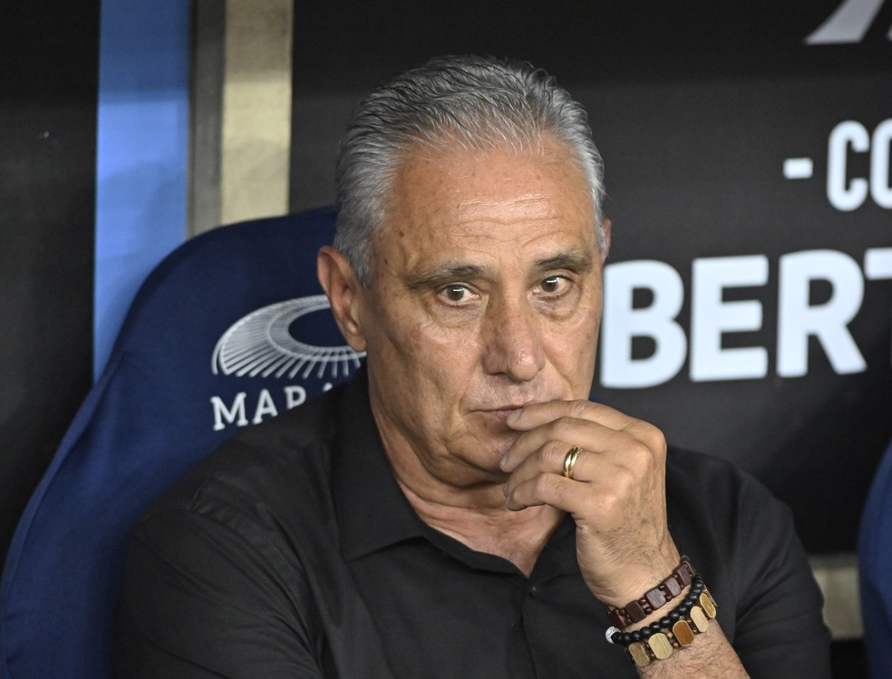 Tite em Flamengo x Pearol  Foto: Andr Duro
