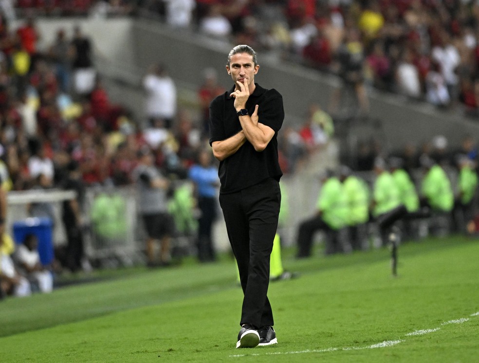 Filipe Luis em Flamengo x Corinthians — Foto: André DURÃO