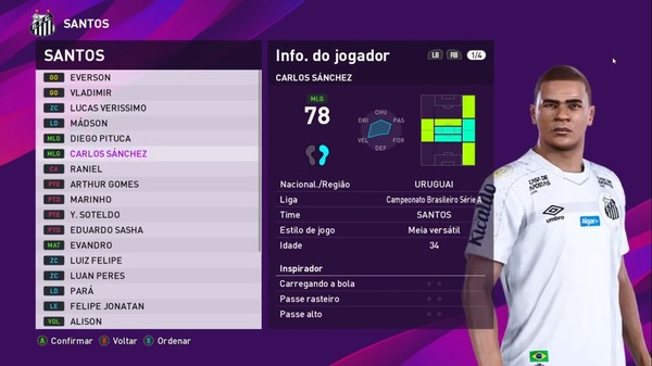 PES 2020: melhores jogadores dos times brasileiros por posição
