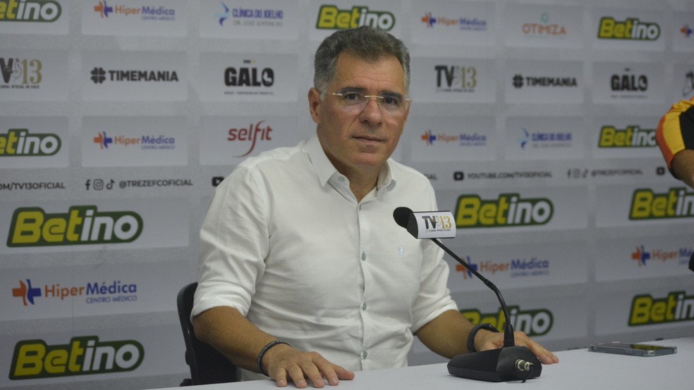 Artur Bolinha, presidente do Treze — Foto: Lucas Medeiros / Treze FC
