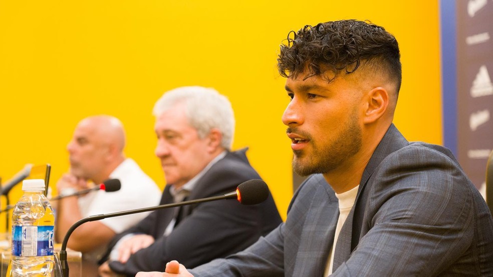 Bruno Valdez em apresentação no Boca Juniors — Foto: Boca Juniors