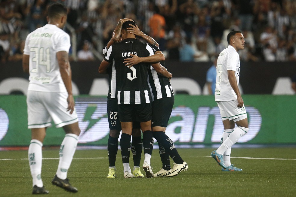 Botafogo comemora gol contra o Juventude — Foto: Vítor Silva/Botafogo