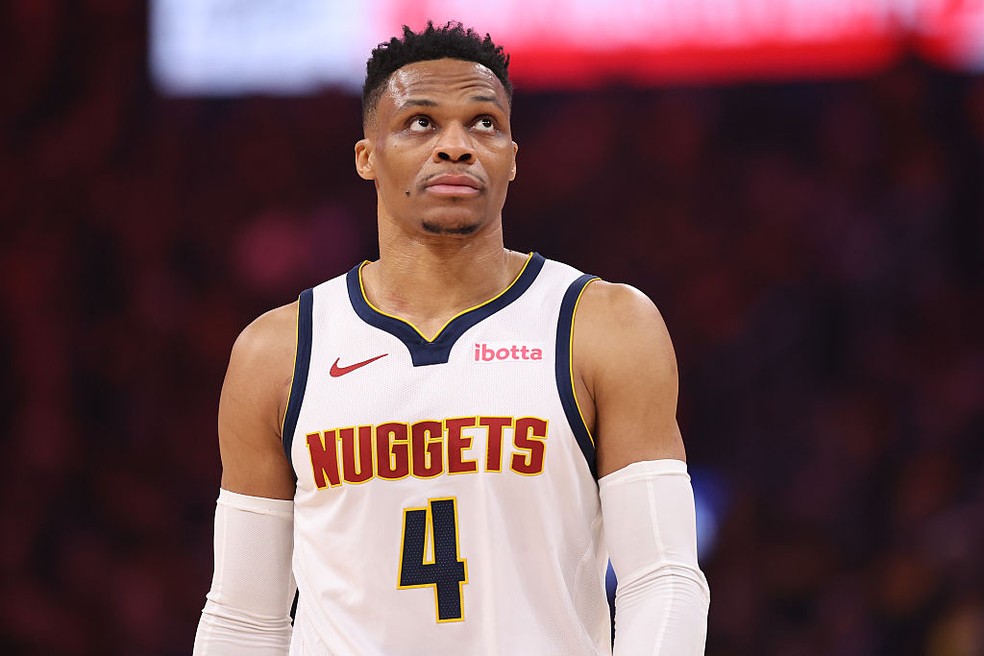 Russell Westbrook Denver Nuggets NBA — Foto: Sam Hodde/Getty Images