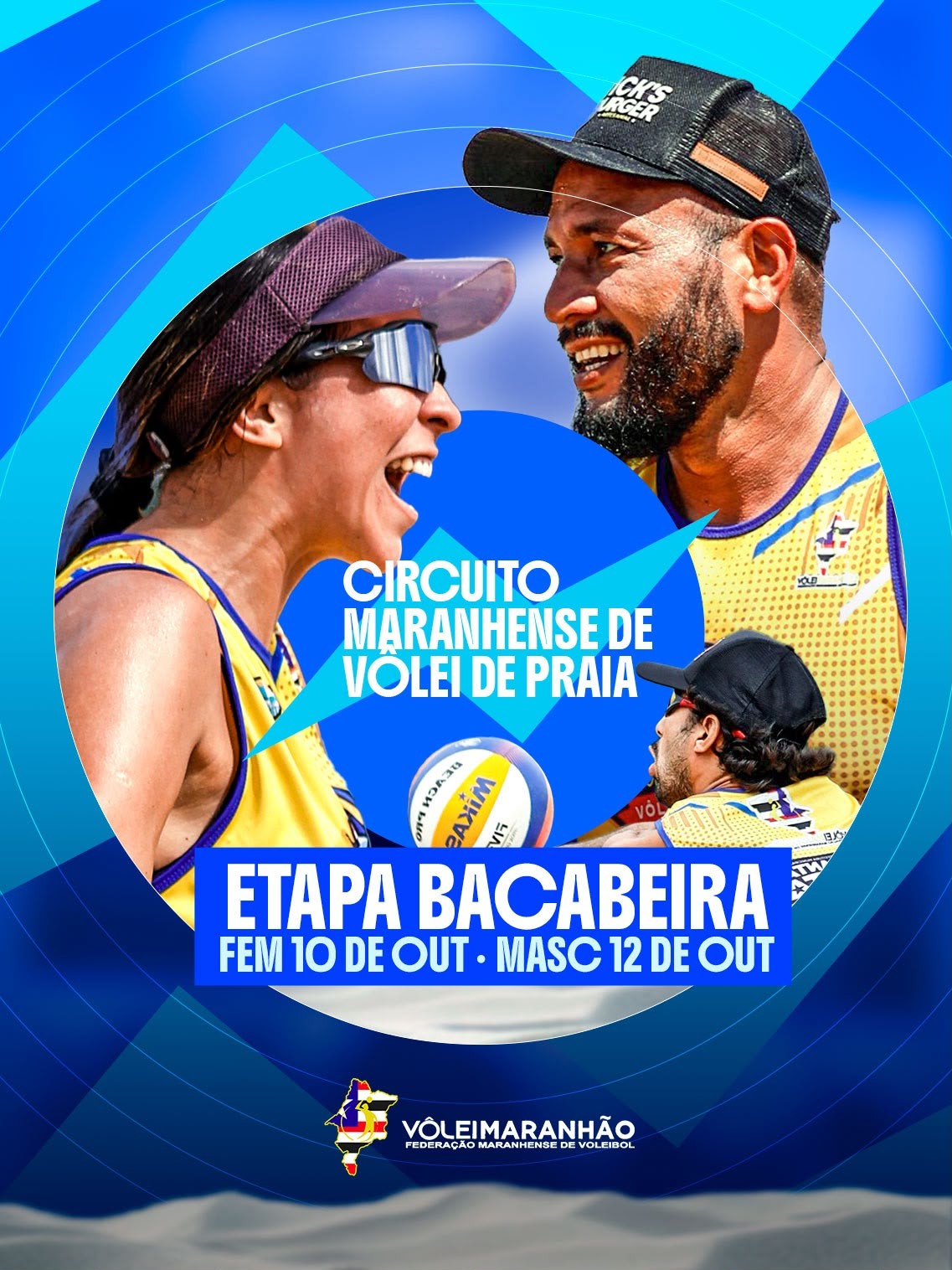 Segunda etapa do Circuito Maranhense de Vôlei de Praia será disputada em Bacabeira