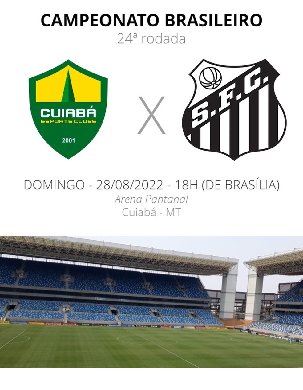 Onde assistir a Santos x Cuiabá e as escalações para o jogo pelo  Brasileirão