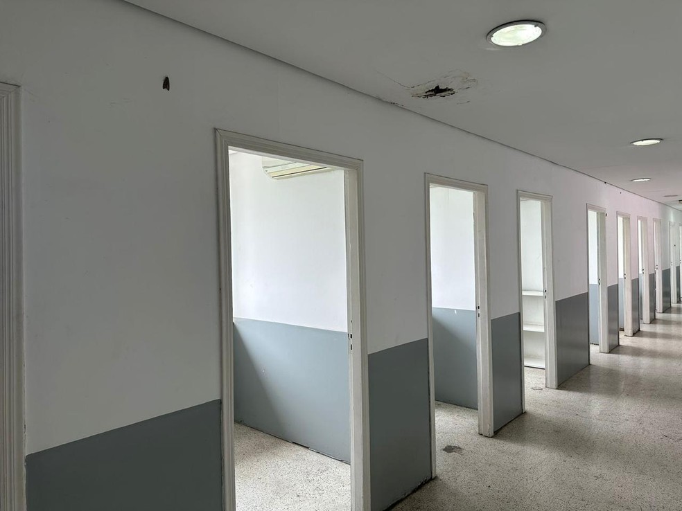 Área da imprensa da Arena Barueri — Foto: Emilio Botta